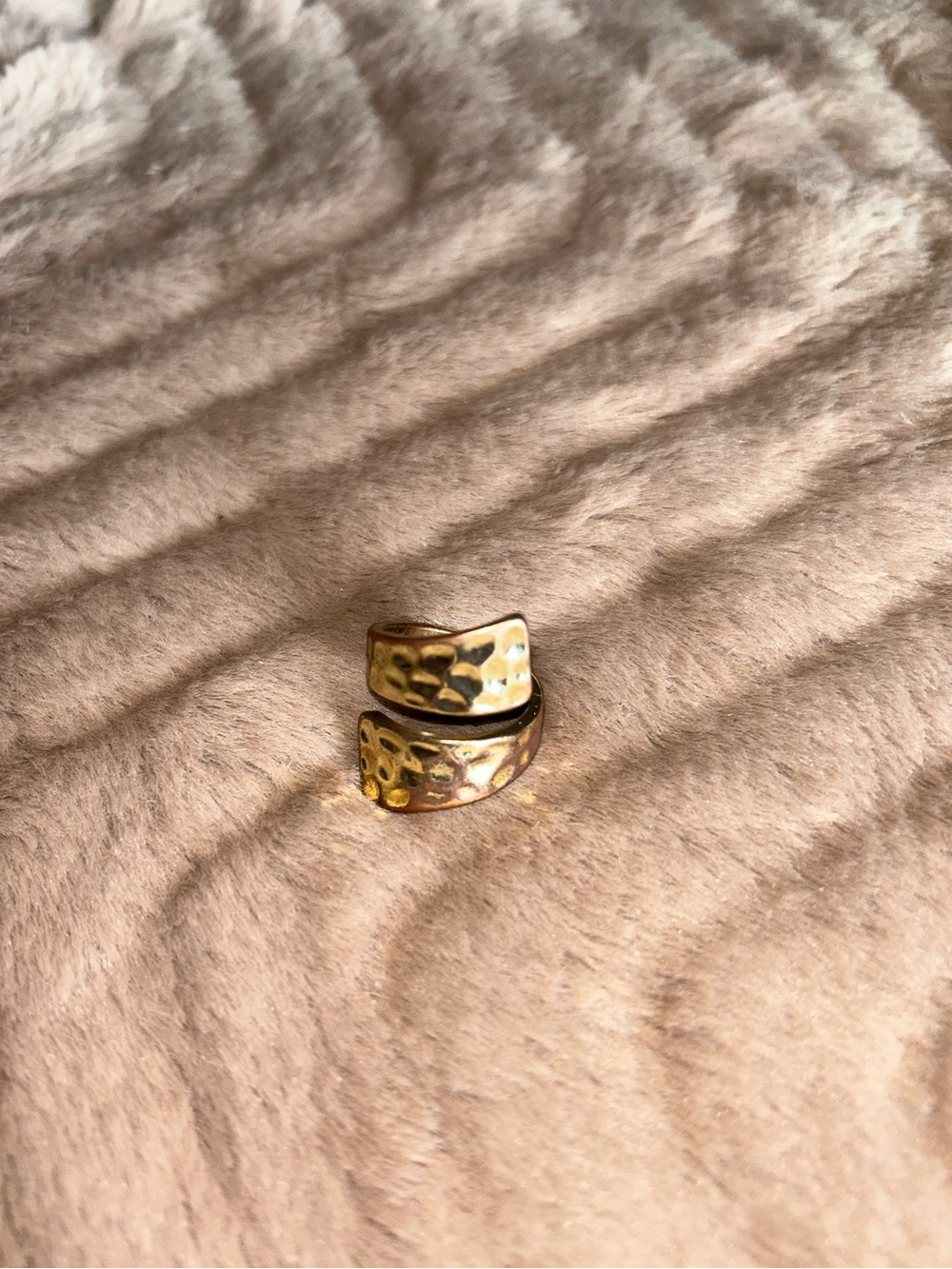Women’s Gold Hammered Adjustable Ring
